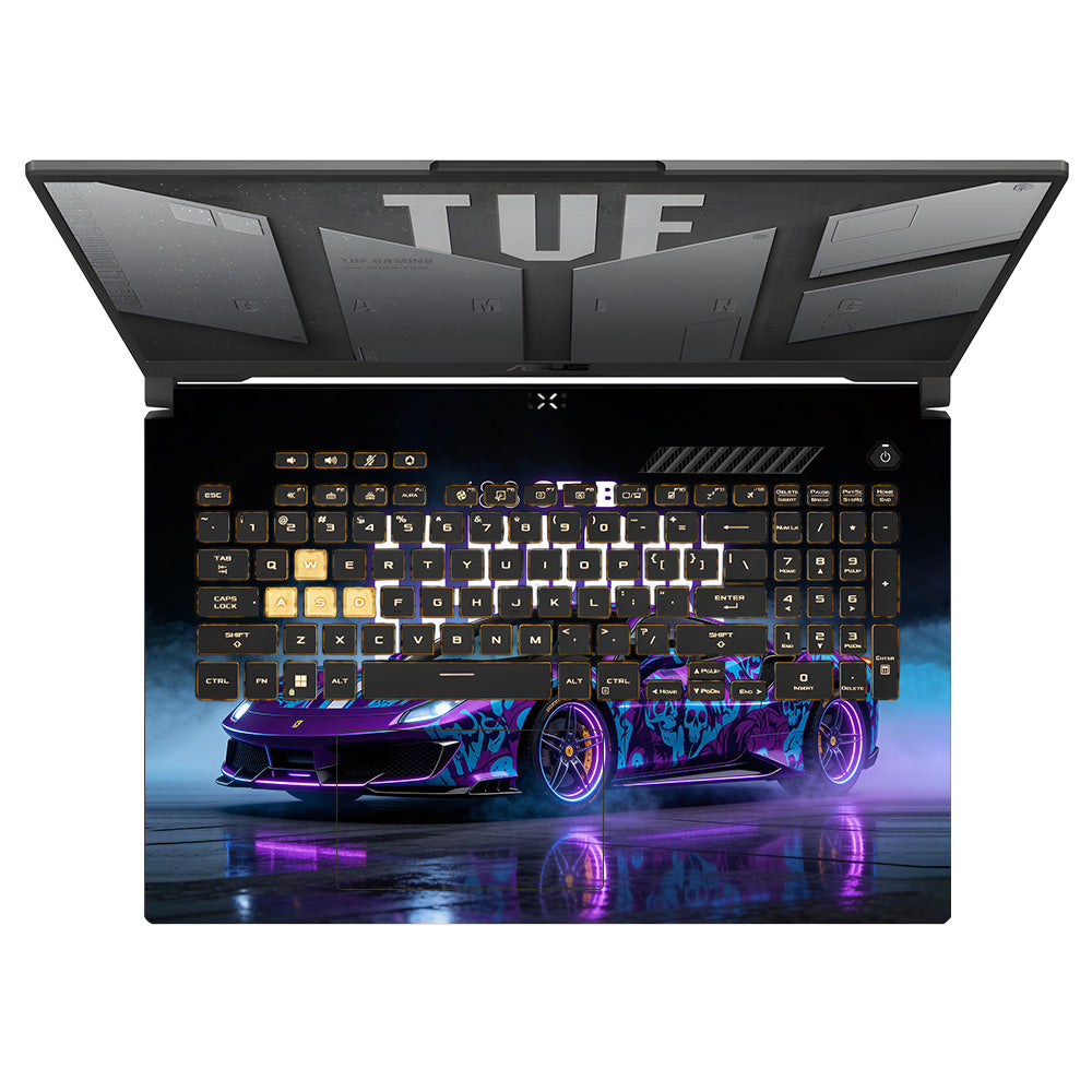 Psycho Drive Ferrari 488 Asus TUF Gaming F17 FX707Z Laptop Skin