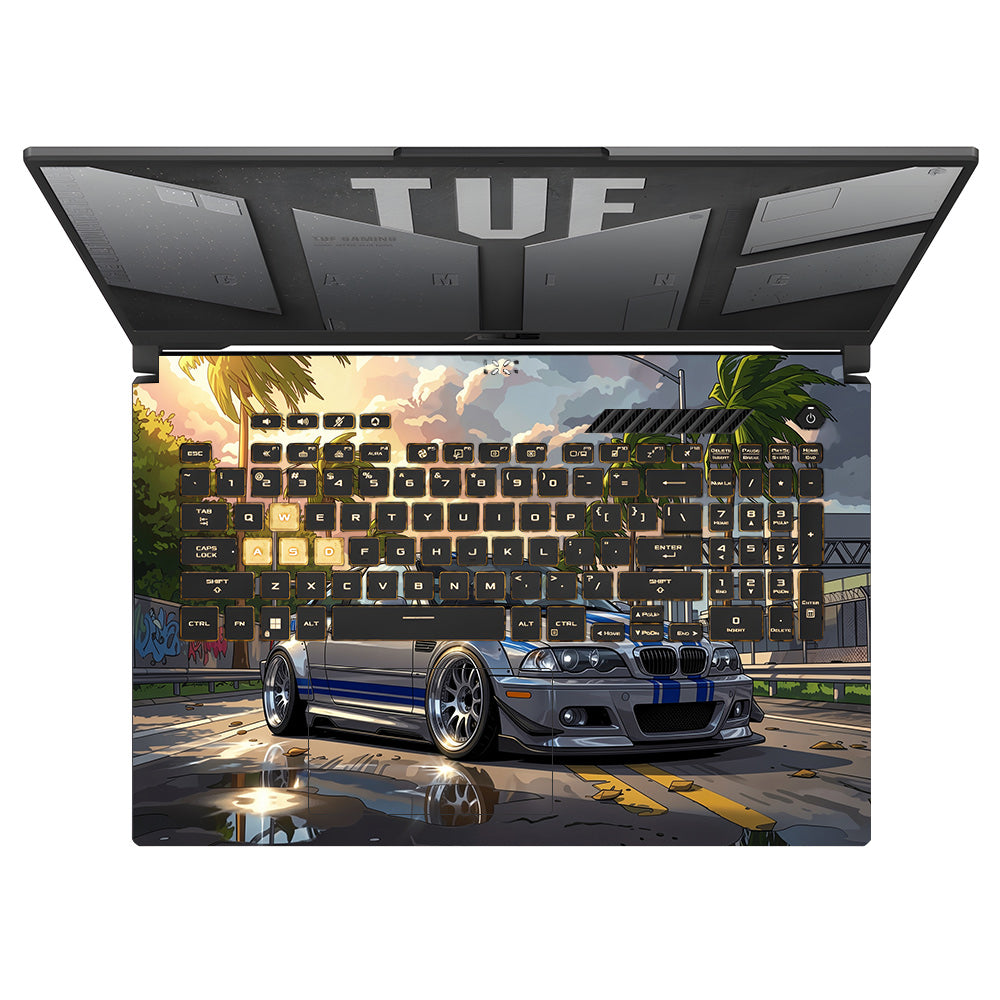 Street Icon BMW E46 Drift Legend Asus TUF Gaming F17 FX707Z Laptop Skin