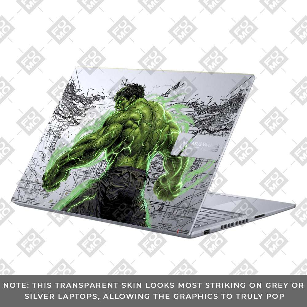 Transparent Hulk Smash Asus Vivobook 16 X1605V Laptop Skin