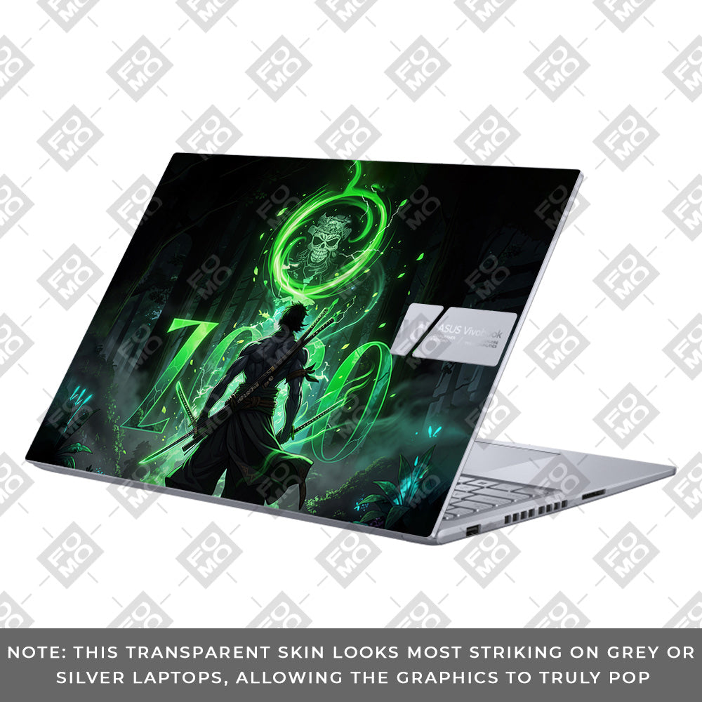 Zoro Green Aura Asus Vivobook 16 X1605V Laptop Skin