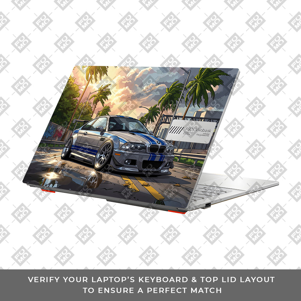 Street Icon BMW E46 Drift Legend Asus Vivobook 16X M1603QA Laptop Skin