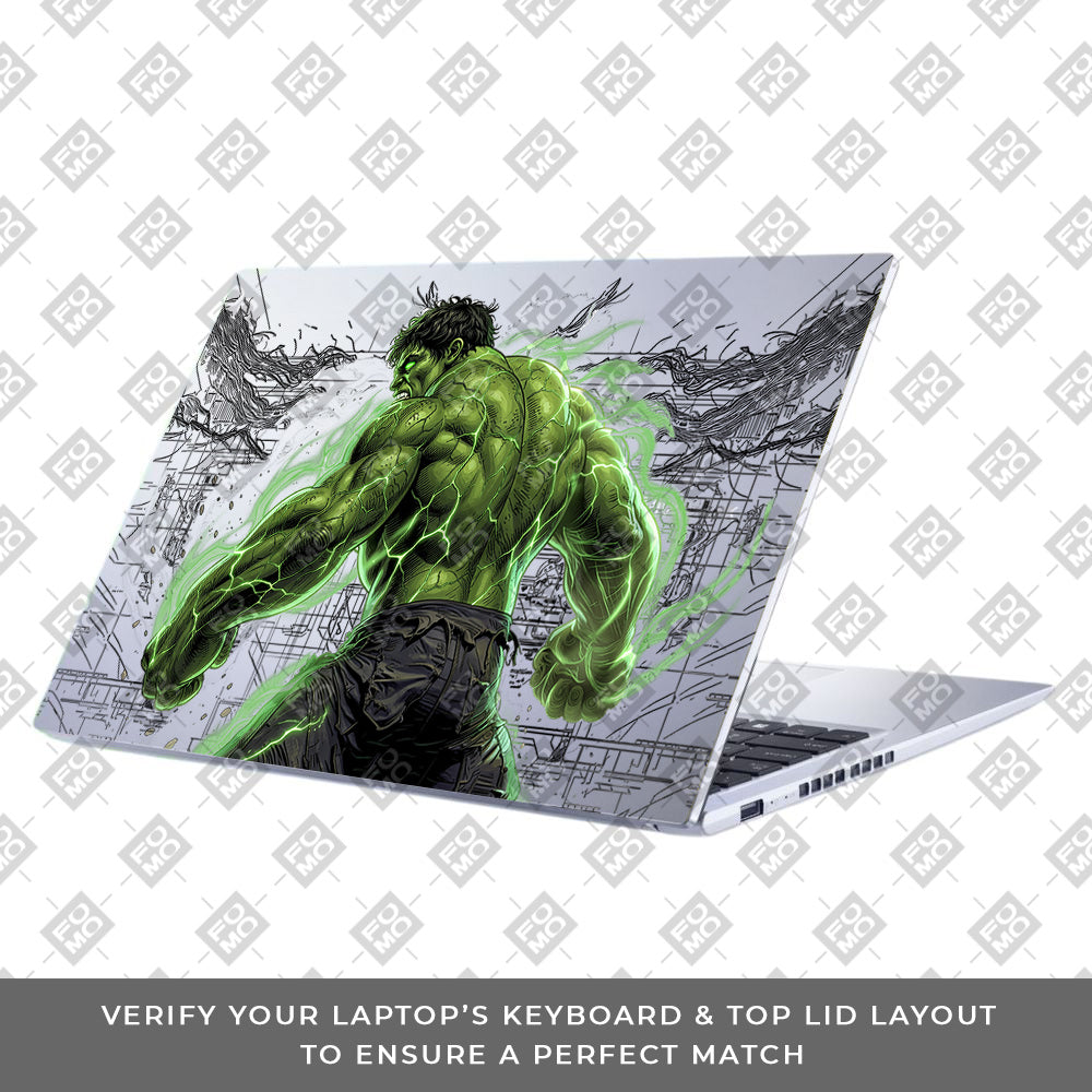 Transparent Hulk Smash Asus Vivobook 15 X1502ZA Laptop Skin