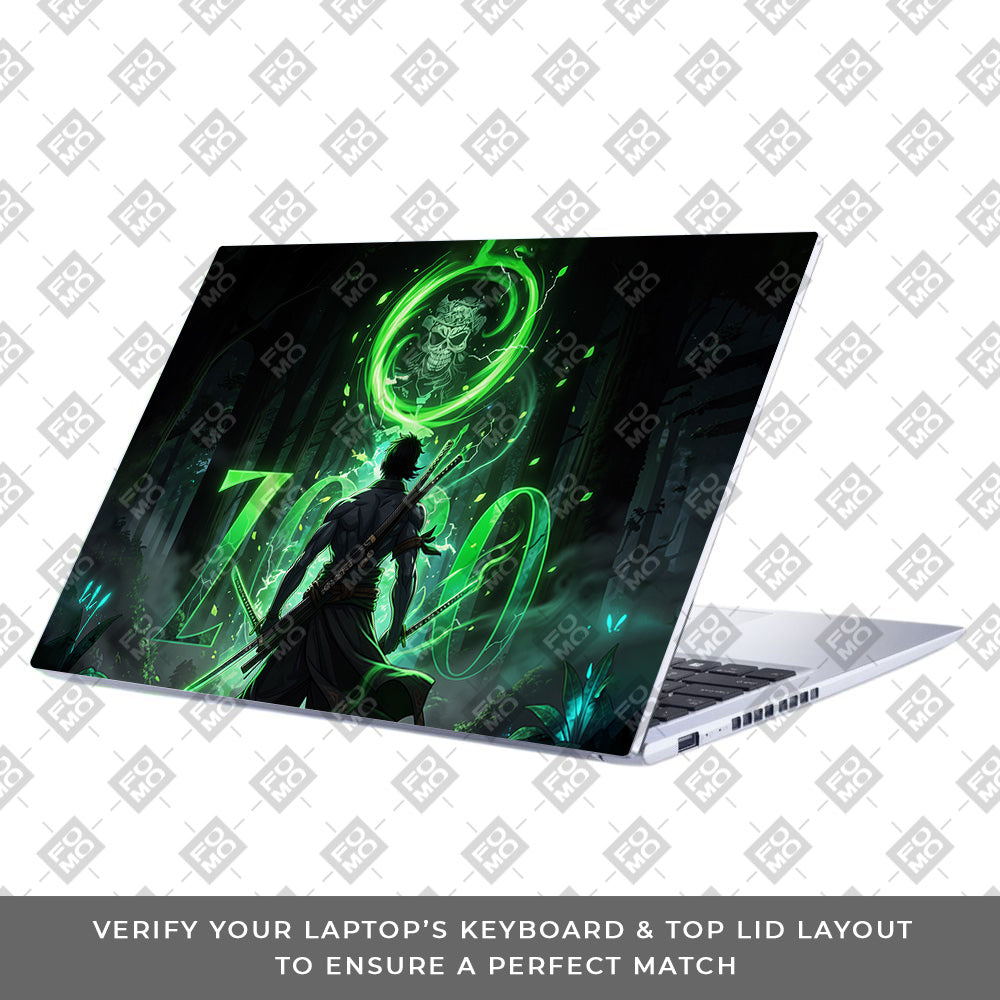 Zoro Green Aura Asus Vivobook 15 X1502ZA Laptop Skin