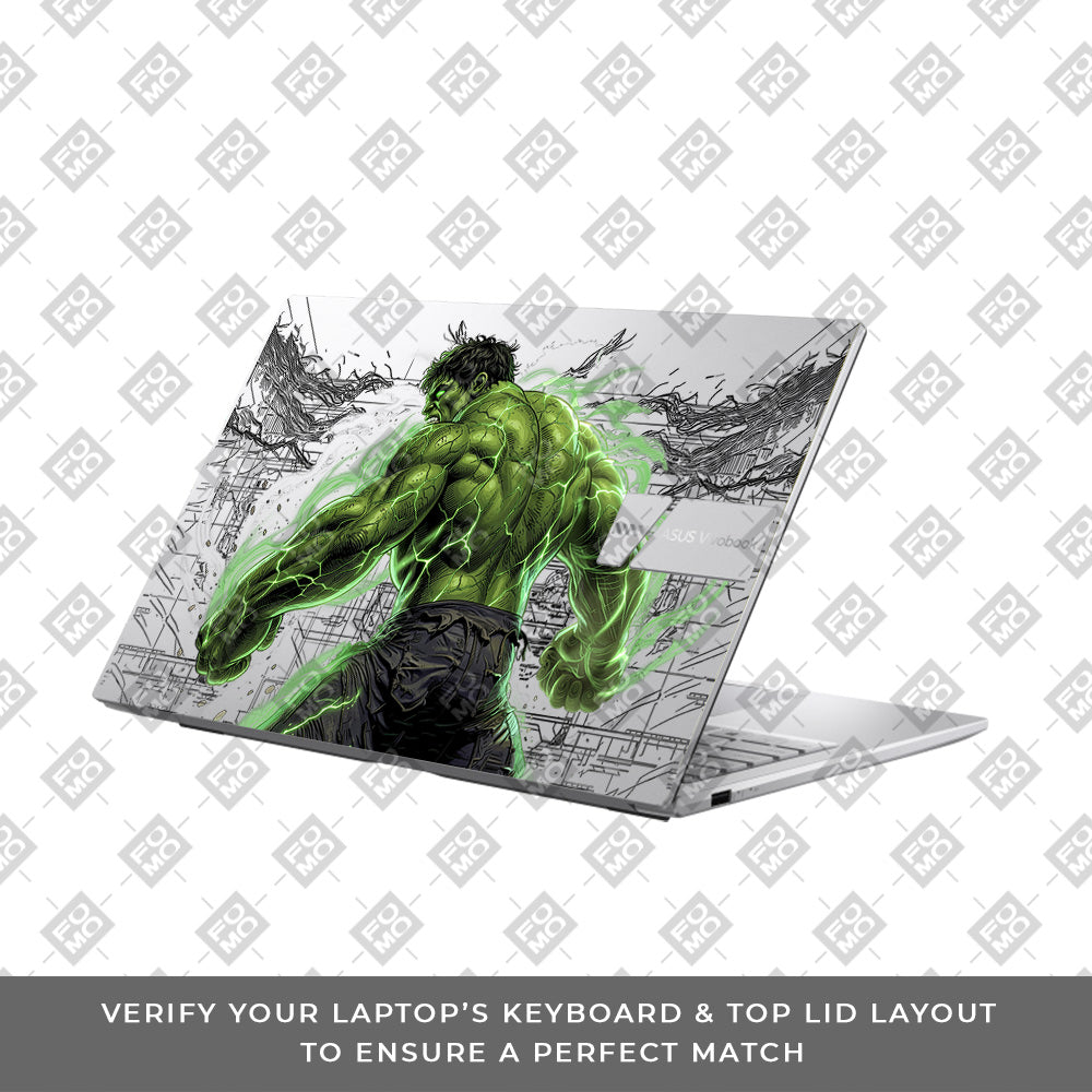 Transparent Hulk Smash Asus VivoBook 15 X1504VA Laptop Skin