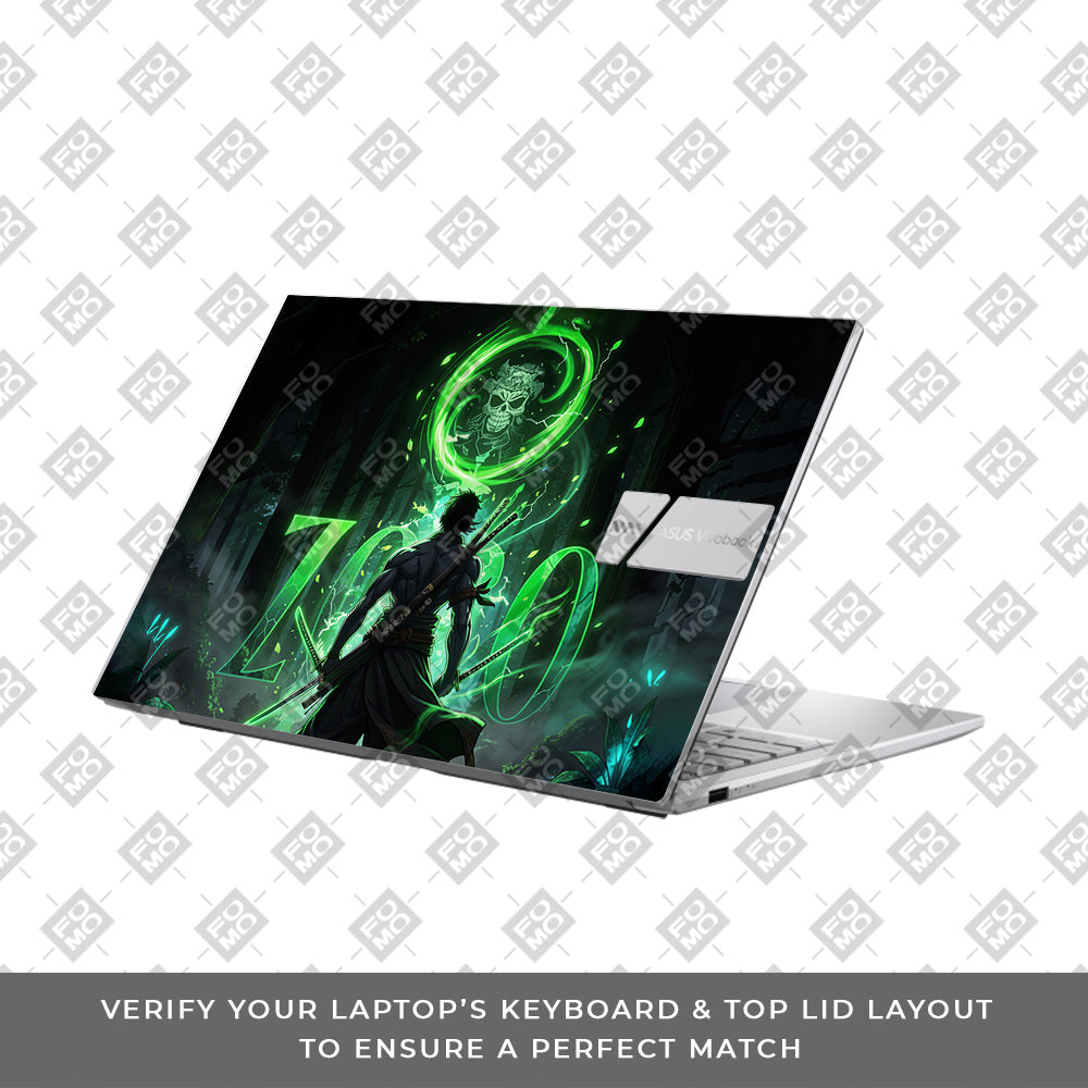 Zoro Green Aura Asus VivoBook 15 X1504VA Laptop Skin