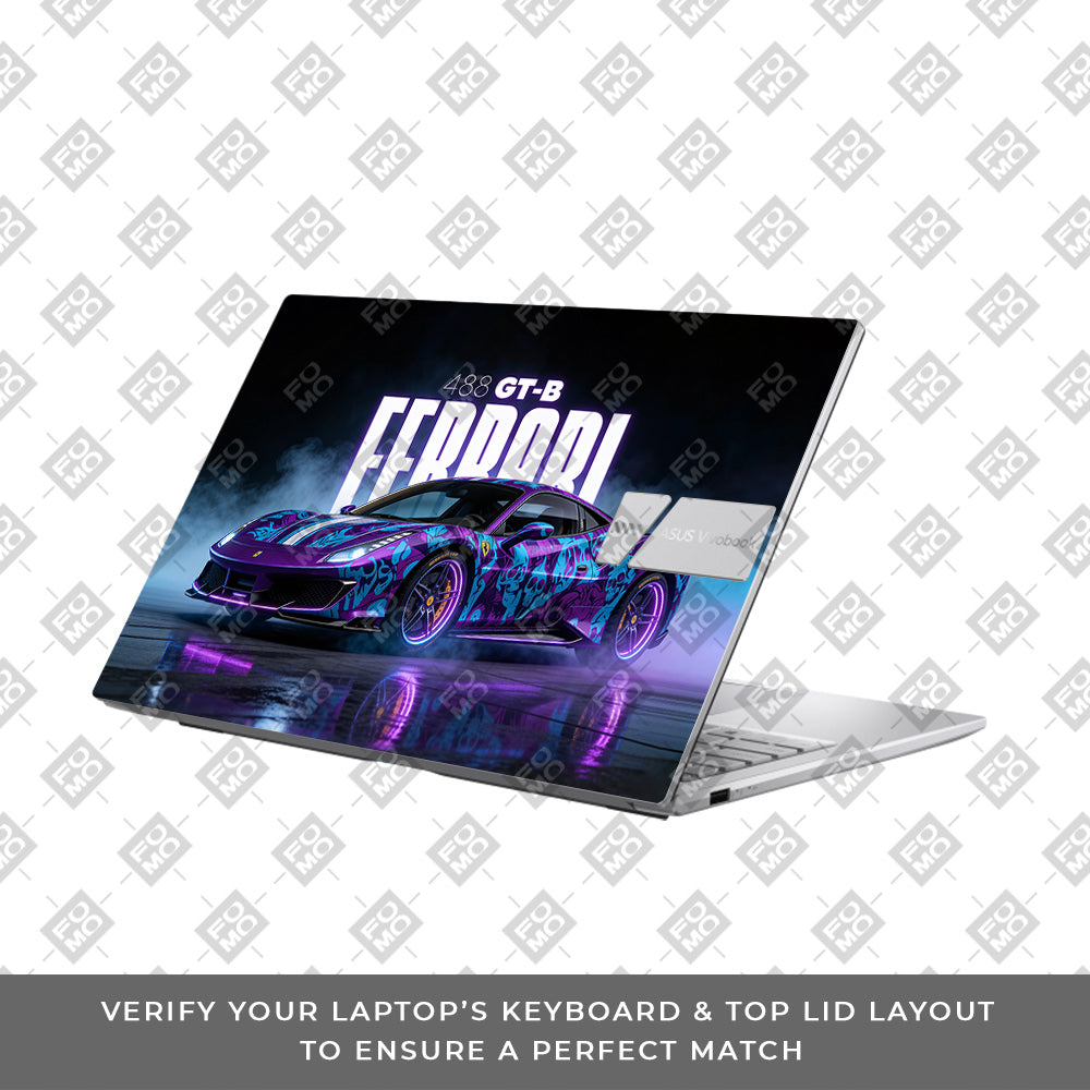 Psycho Drive Ferrari 488 Asus Vivobook 15 X1504ZA Laptop Skin