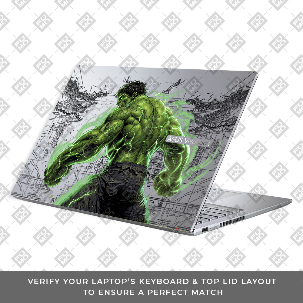 Transparent Hulk Smash Asus VivoBook 16X K3605 Laptop Skin