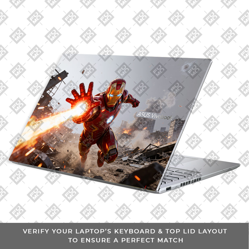 Transparent Iron Fist Asus VivoBook 16X K3605 Laptop Skin