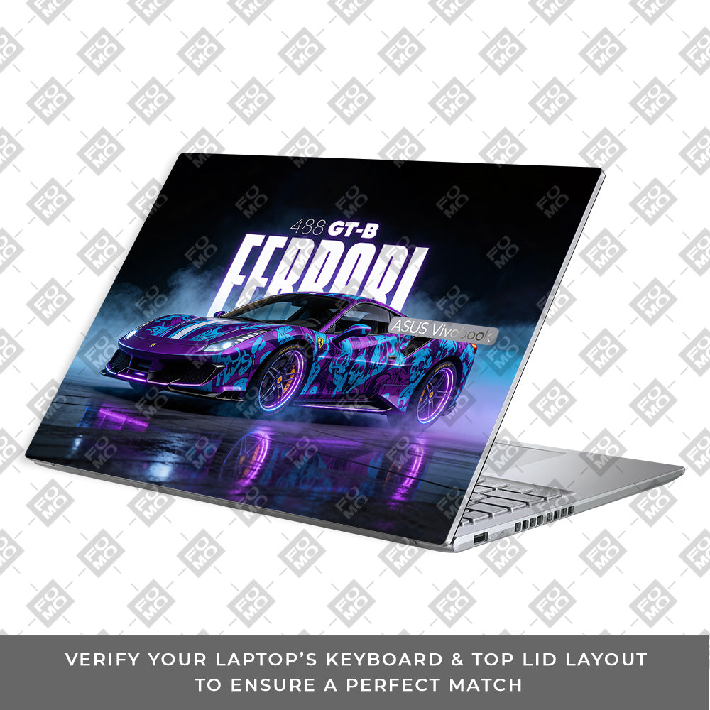 Psycho Drive Ferrari 488 Asus VivoBook 16X K3605 Laptop Skin