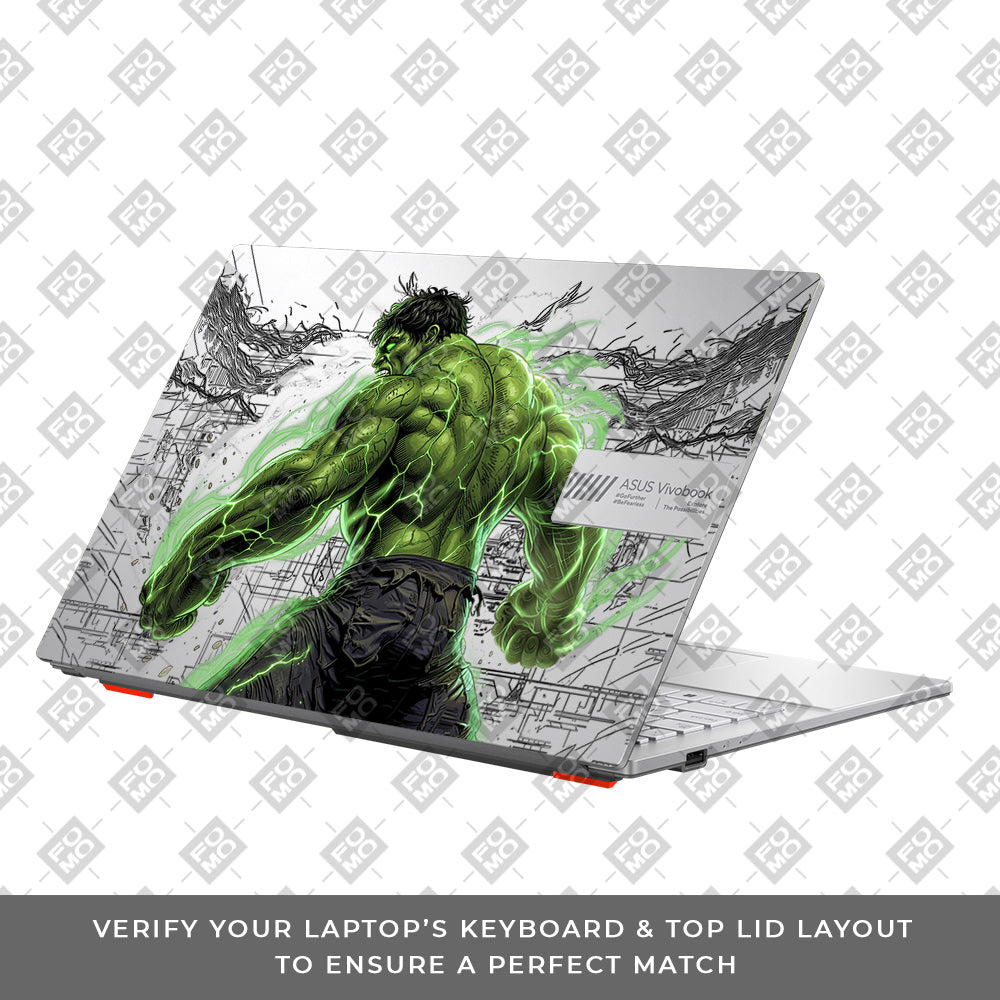Transparent Hulk Smash Asus VivoBook Go 14 E1404 Laptop Skin