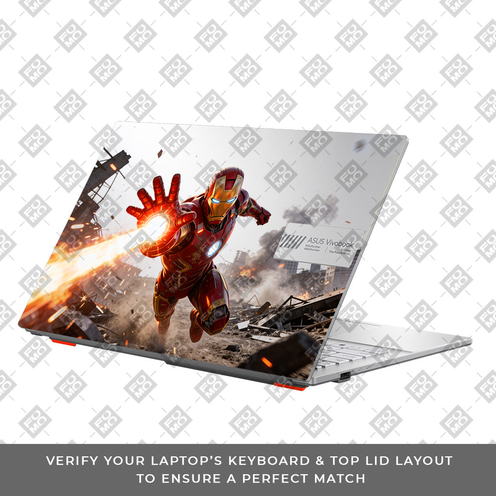 Transparent Iron Fist Asus VivoBook Go 14 E1404 Laptop Skin