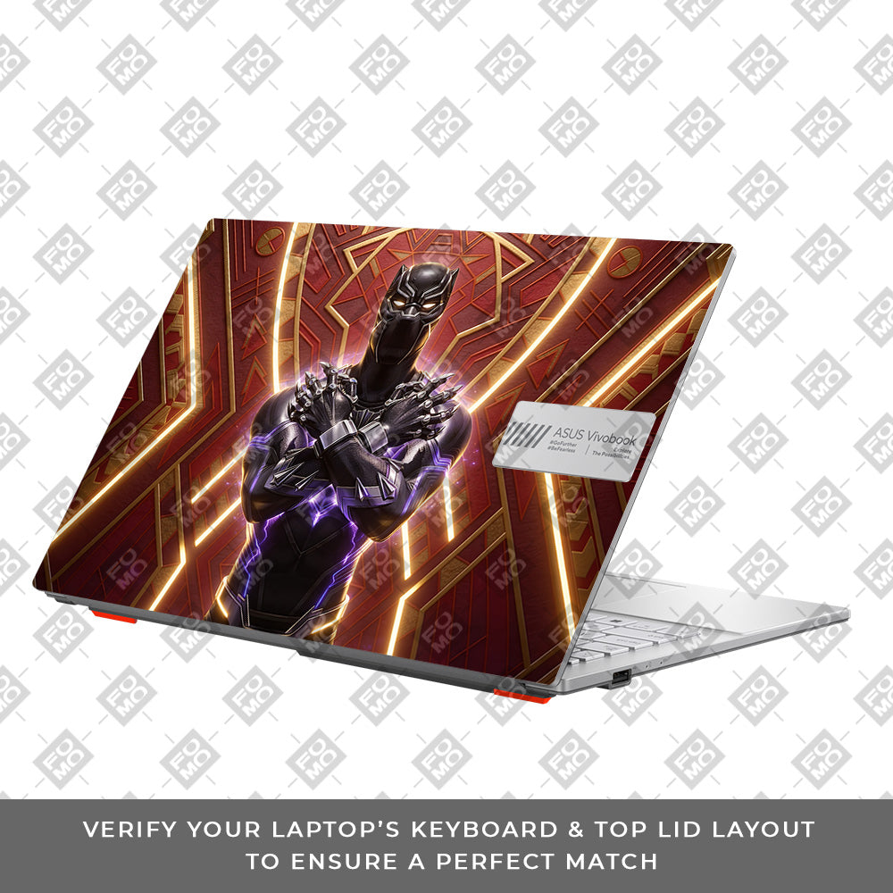 Black Panther Wakanda's King Asus Vivobook Go 14 E1404 3D Laptop Skin