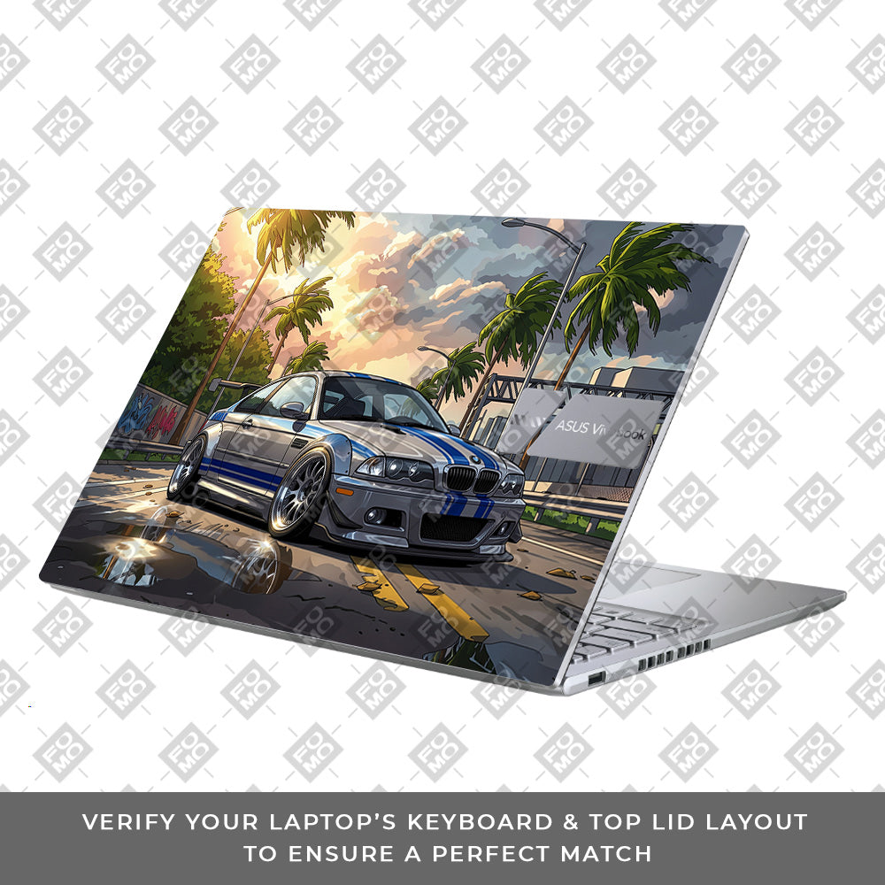 Street Icon BMW E46 Drift Legend Asus Vivobook Pro 15 M6500QC & M6500QH Laptop Skin