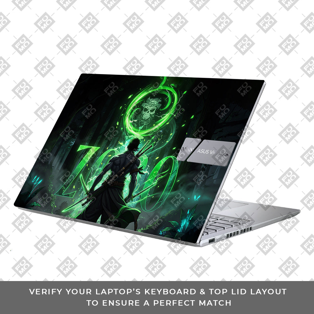 Zoro Green Aura Asus Vivobook Pro 15 M6500QC & M6500QH Laptop Skin