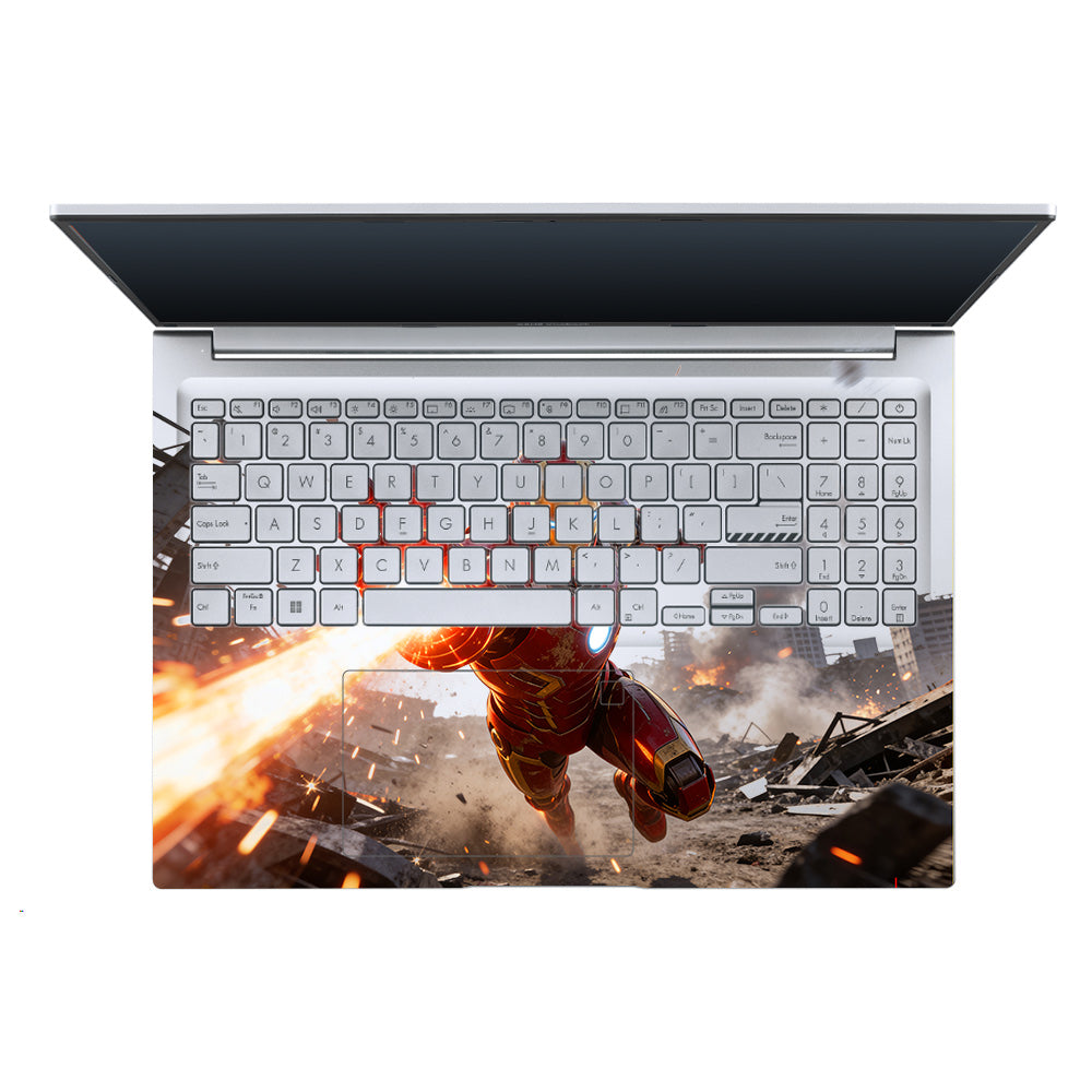 Transparent Iron Fist Asus Vivobook X1605ZA Laptop Skin