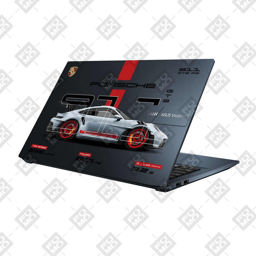 Transparent Porsche 911 GT3 RS Asus Vivobook Pro 15 M6500QC & M6500QH Laptop Skin