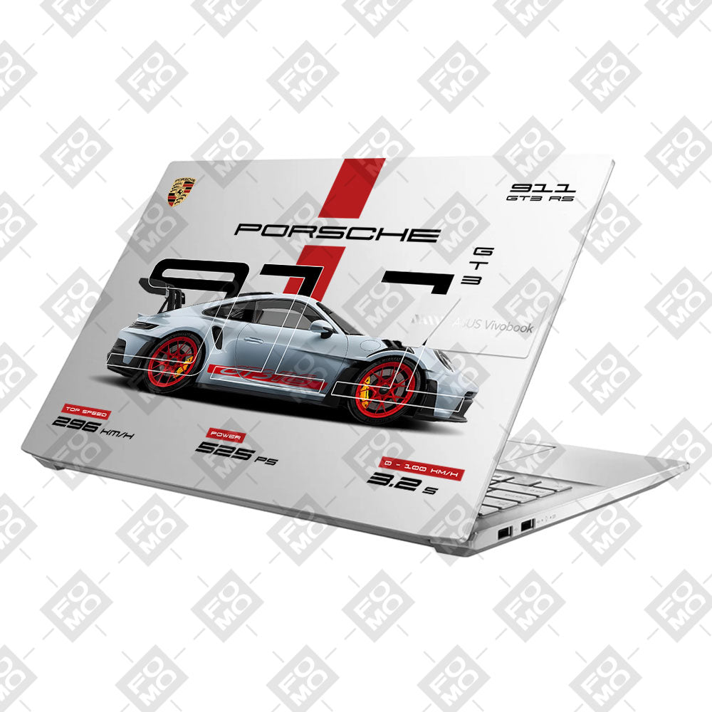 Transparent Porsche 911 GT3 RS Asus Vivobook Pro 15 M6500QC & M6500QH Laptop Skin