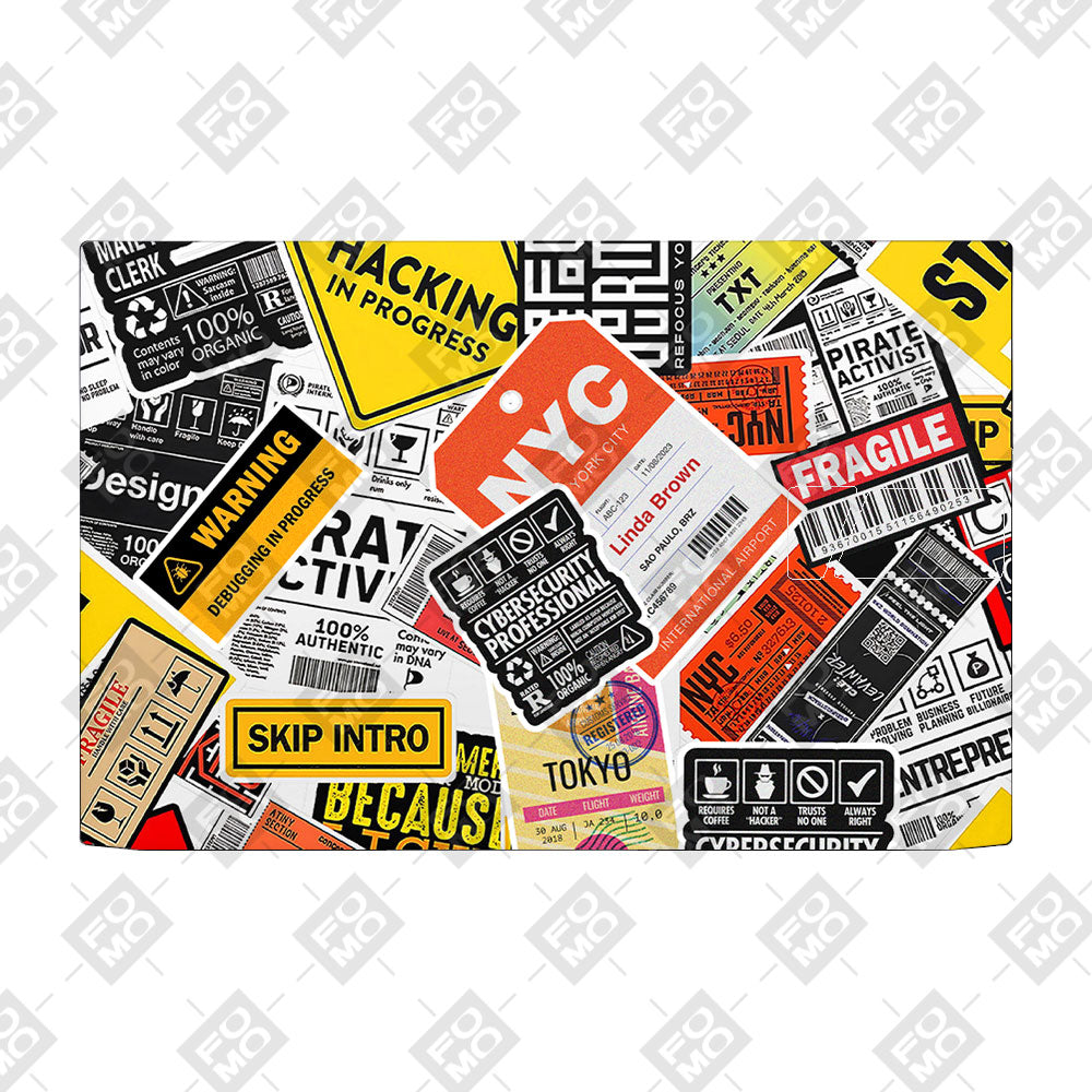 Tech Aesthetic Sticker Collage Asus Vivobook Pro 15 M6500QC & M6500QH Laptop Skin