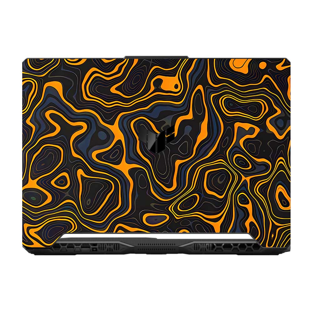 Amber Topographic Waves Asus TUF F15 FX506 and A15 FA506 Laptop Skin