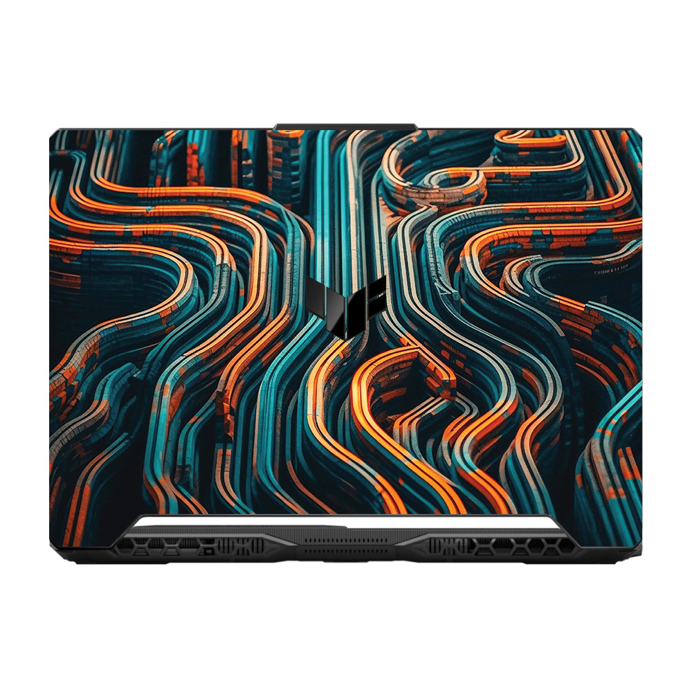 Glowing Stripes In Modern Set Asus TUF F15 FX506 and A15 FA506 Laptop Skin