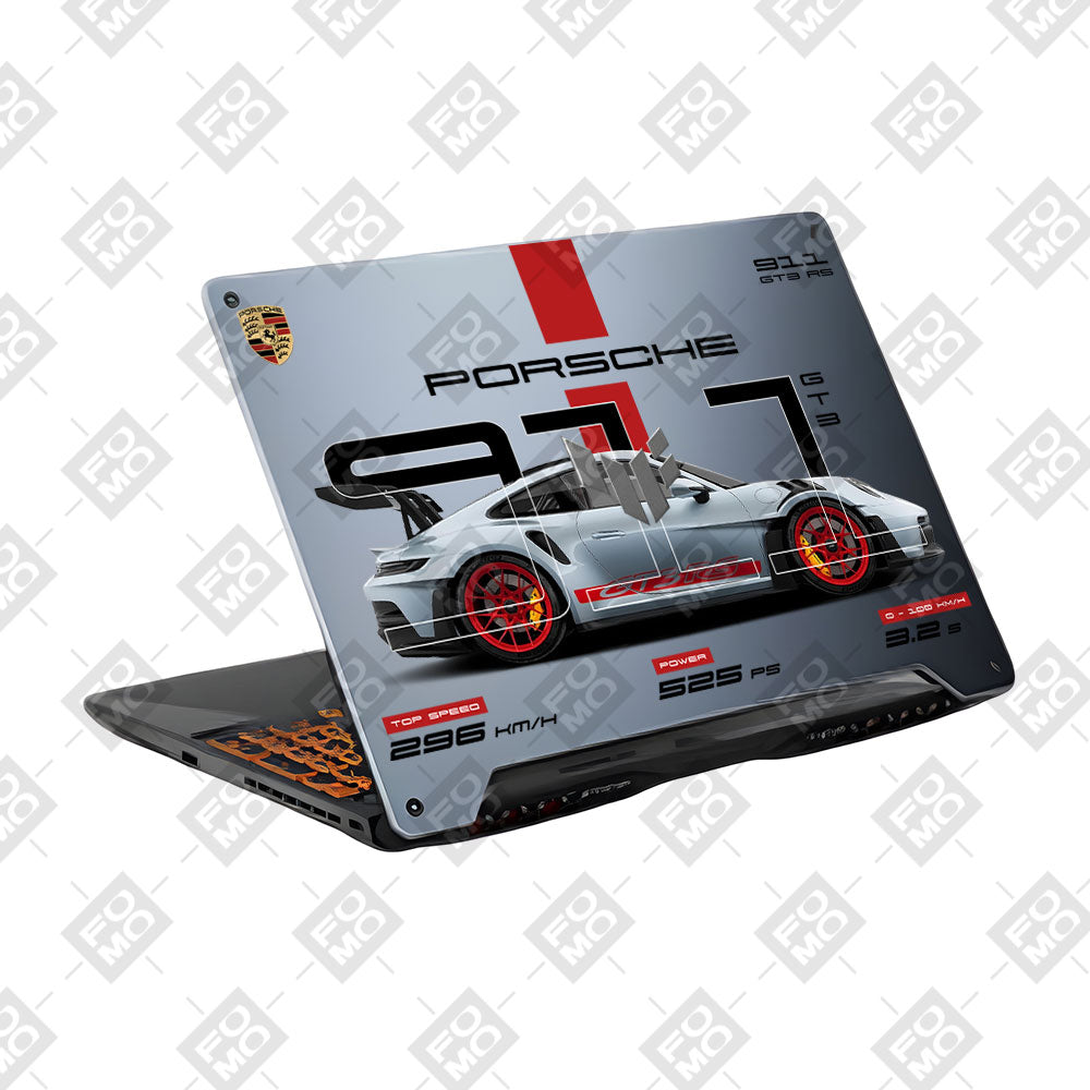 Transparent Porsche 911 GT3 RS Asus TUF F15 FX506 & A15 FA506 Laptop Skin