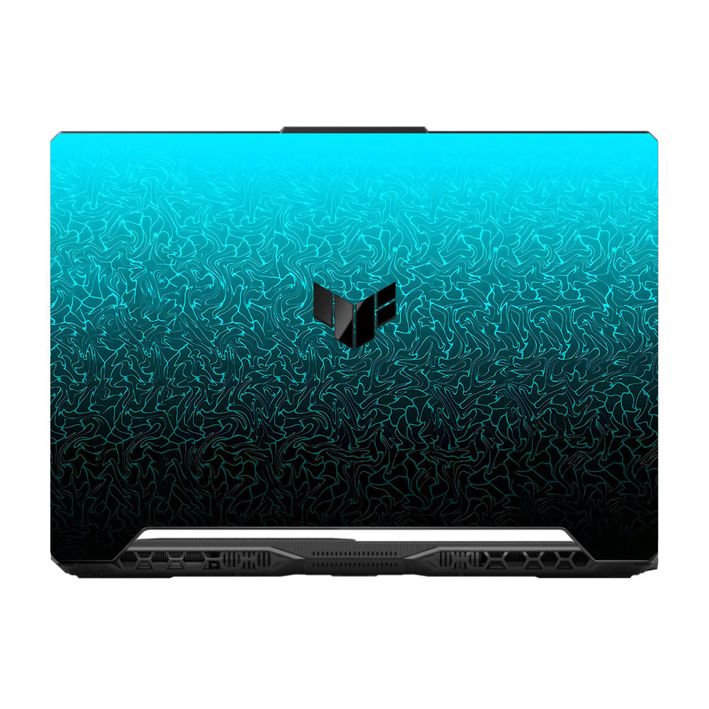 Cyan Blue to Black Gradient Asus TUF F15 FX506 & A15 FA506 Laptop Skin