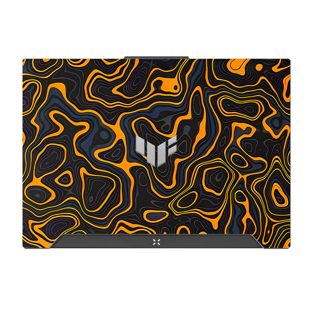 Amber Topographic Waves Asus TUF F15 FX507 and A15 FA507 Laptop Skin