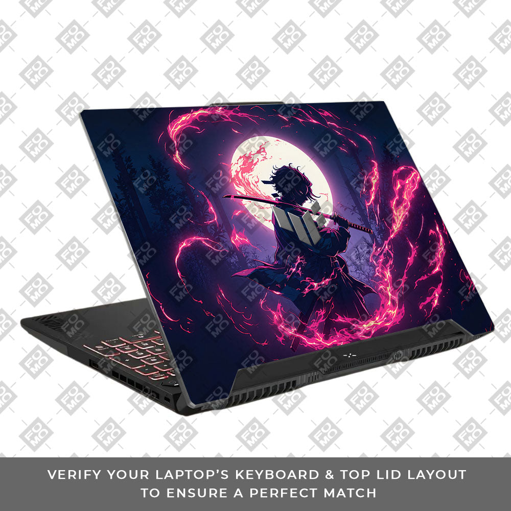 Tanjiro's Flame of Ember Asus TUF F15 FX507 & A15 FA507 Laptop Skin