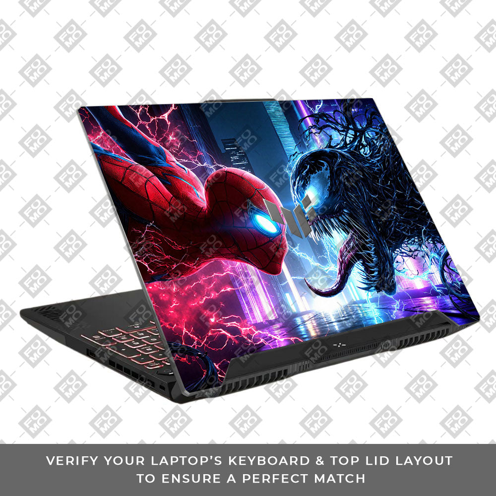 Spiderman vs Venom Showdown Asus TUF F15 FX507 & A15 FA507 Laptop Skin