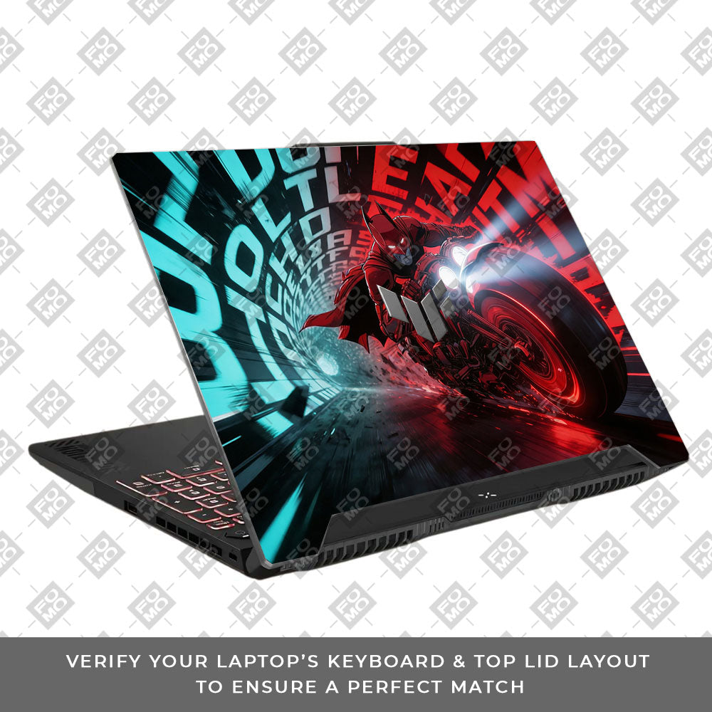 Batman's Cyber Pursuit Asus TUF F15 FX507 & A15 FA507 3D Laptop Skin