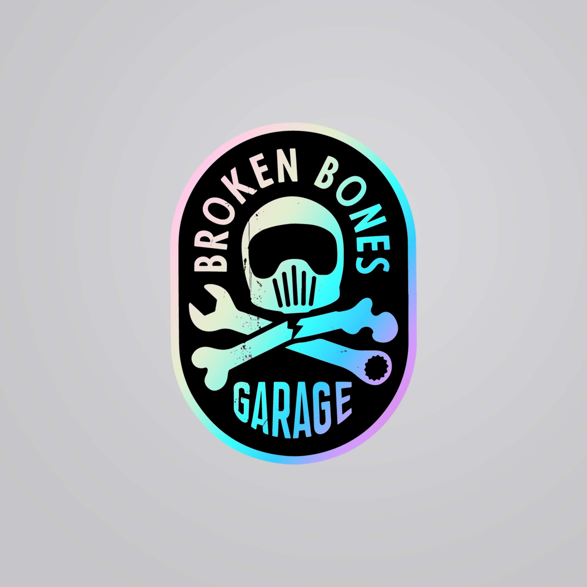 Fomo-Store Holographic Stickers Cars & Bikes Beoken Bones Garage