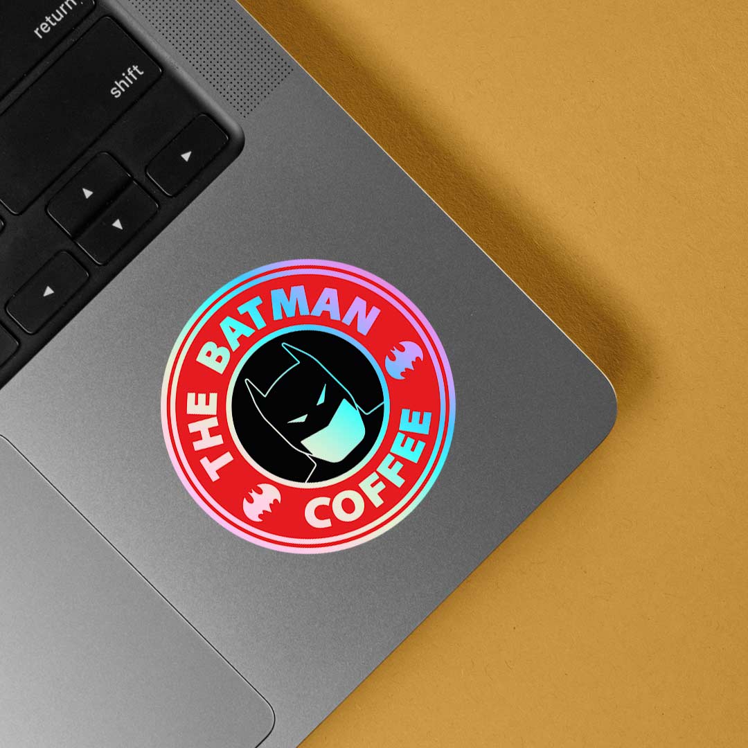 Batman Coffee Holographic Stickers