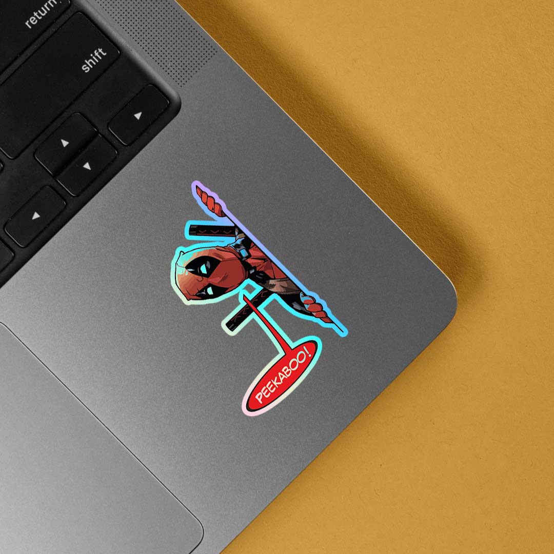 Deadpool Peekaboo Holographic Stickers