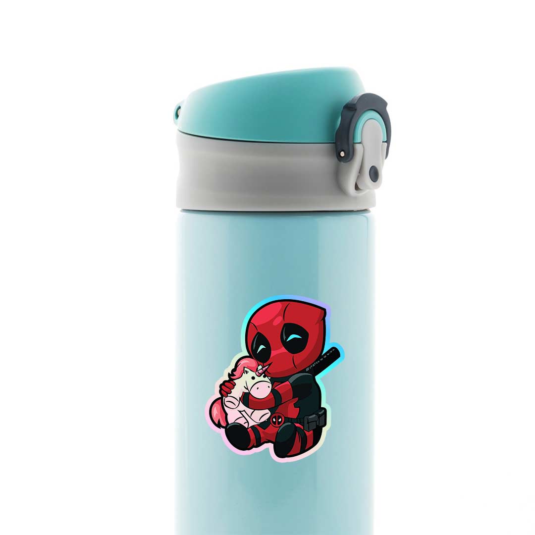 Deadpool Chibi Holographic Stickers