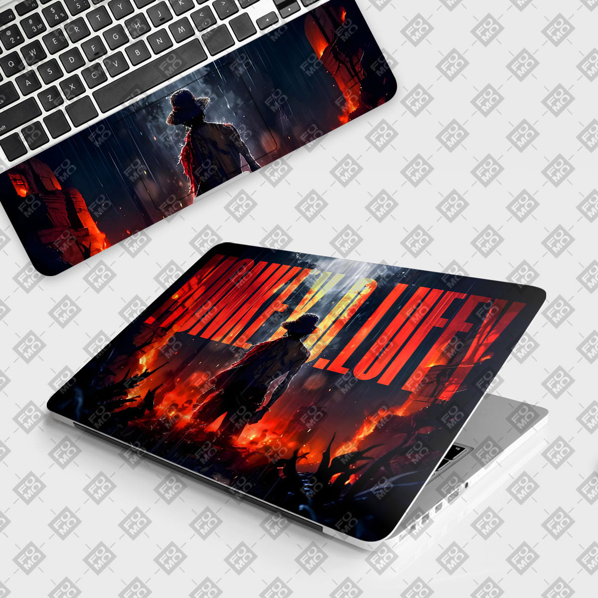 Monkey D. Luffy Blazing Red Anime Laptop Skin
