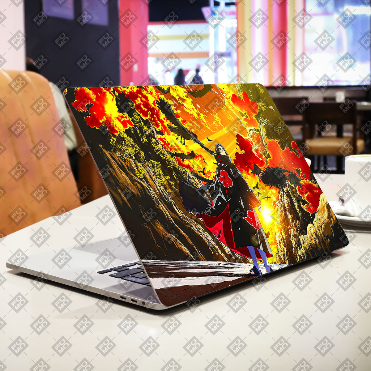 Itachi with Flock of Crows Anime Laptop Skin