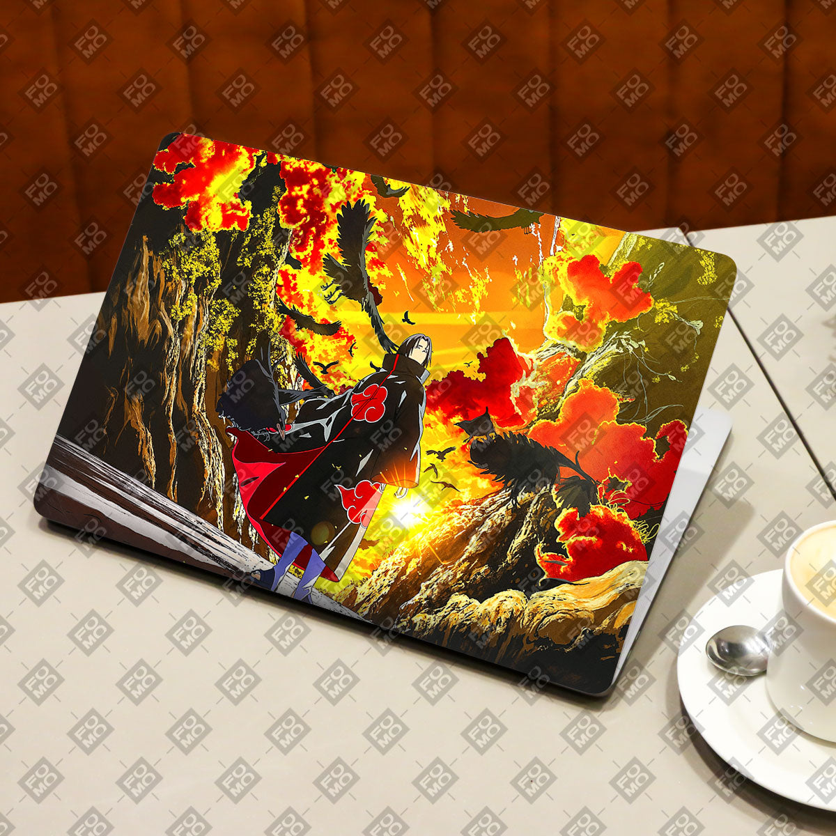 Itachi with Flock of Crows Anime Laptop Skin