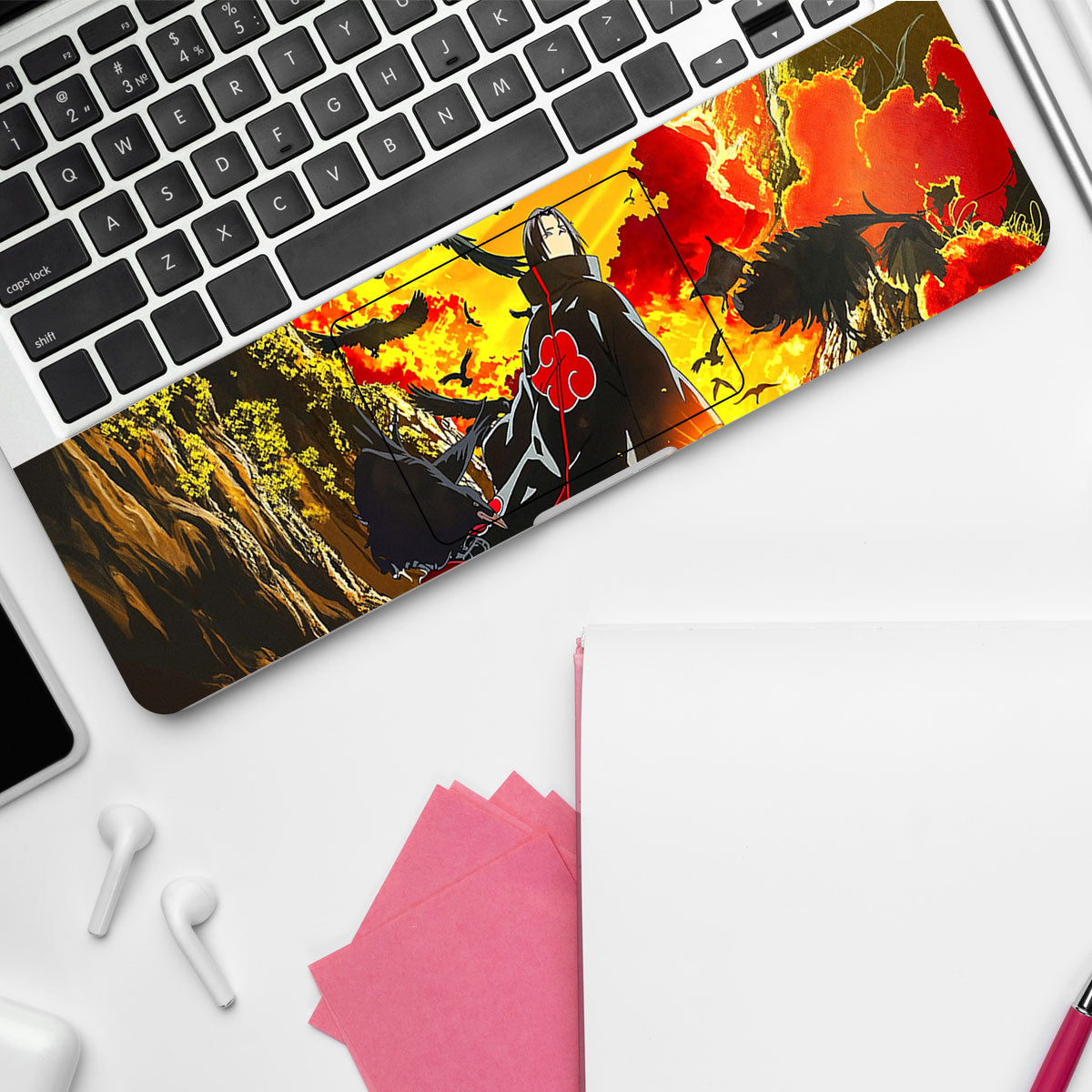 Itachi with Flock of Crows Anime Laptop Skin