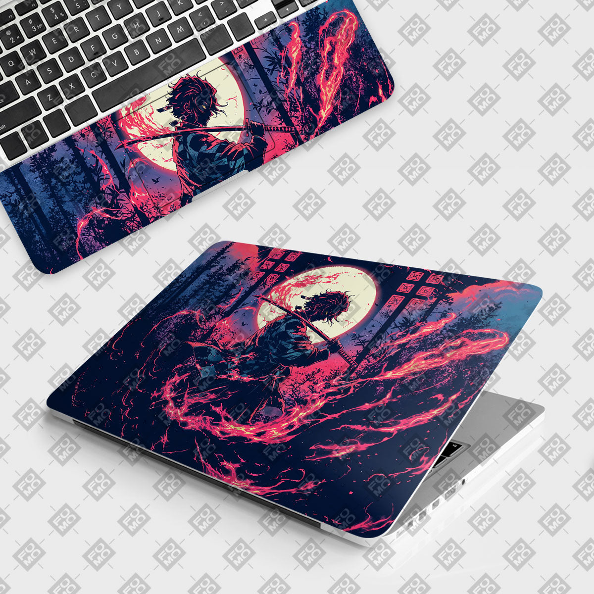 Tanjiro's Flame of Ember Anime Laptop Skin