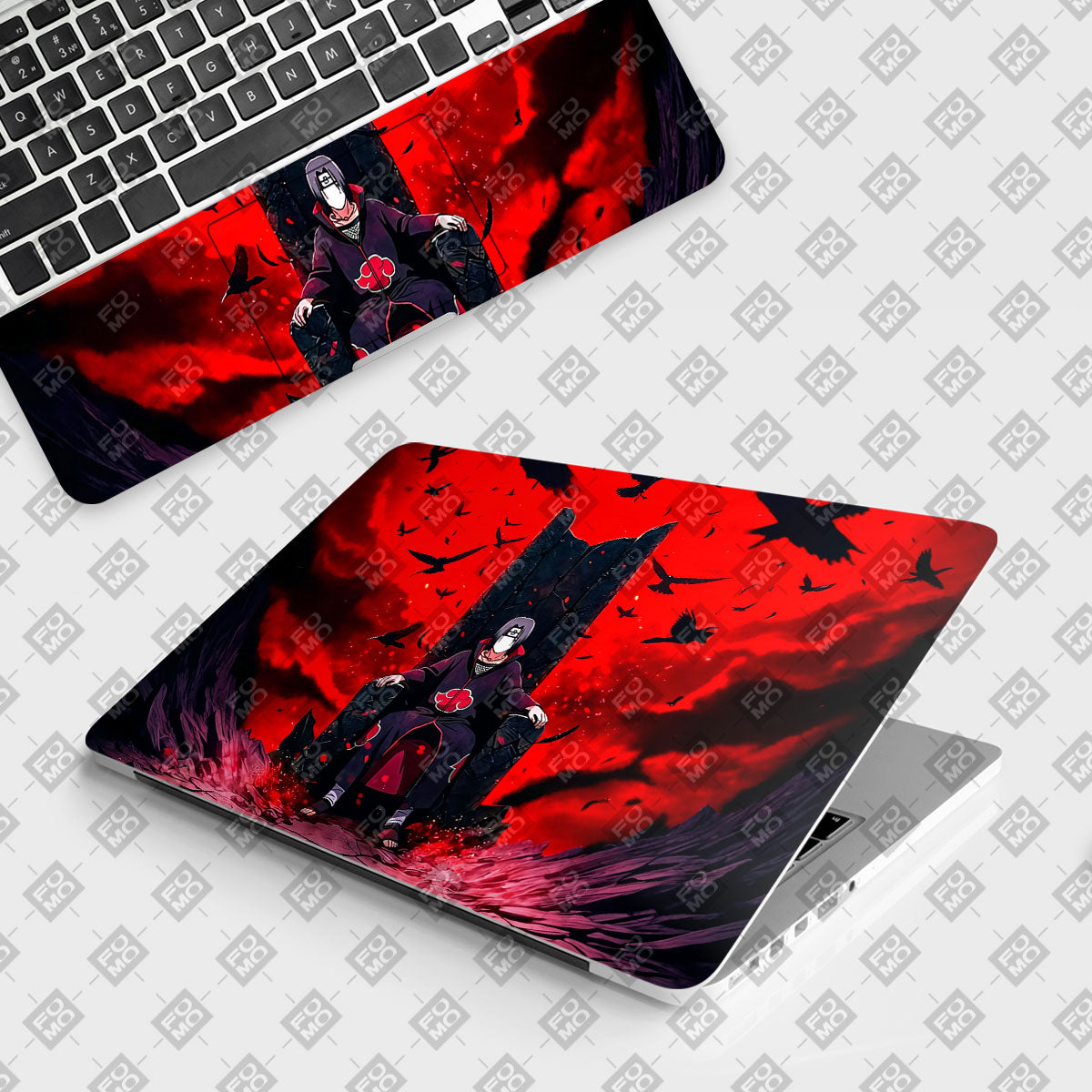 Itachi Uchiha on Throne Anime Laptop Skin