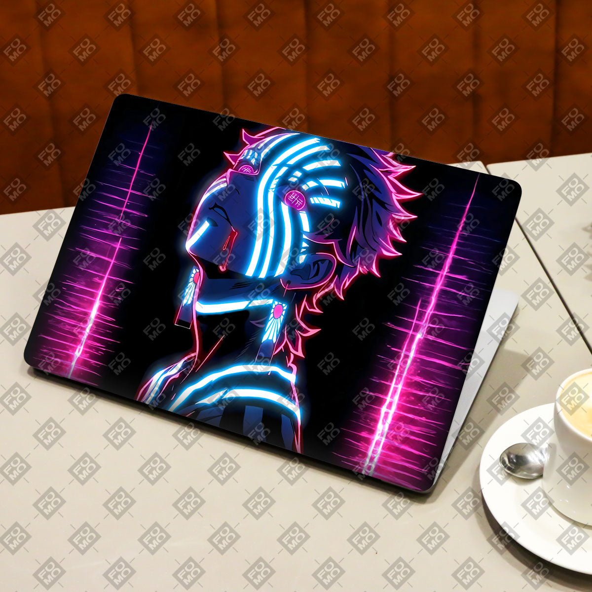 Demon Akaza from Demon Slayer Anime Laptop Skin