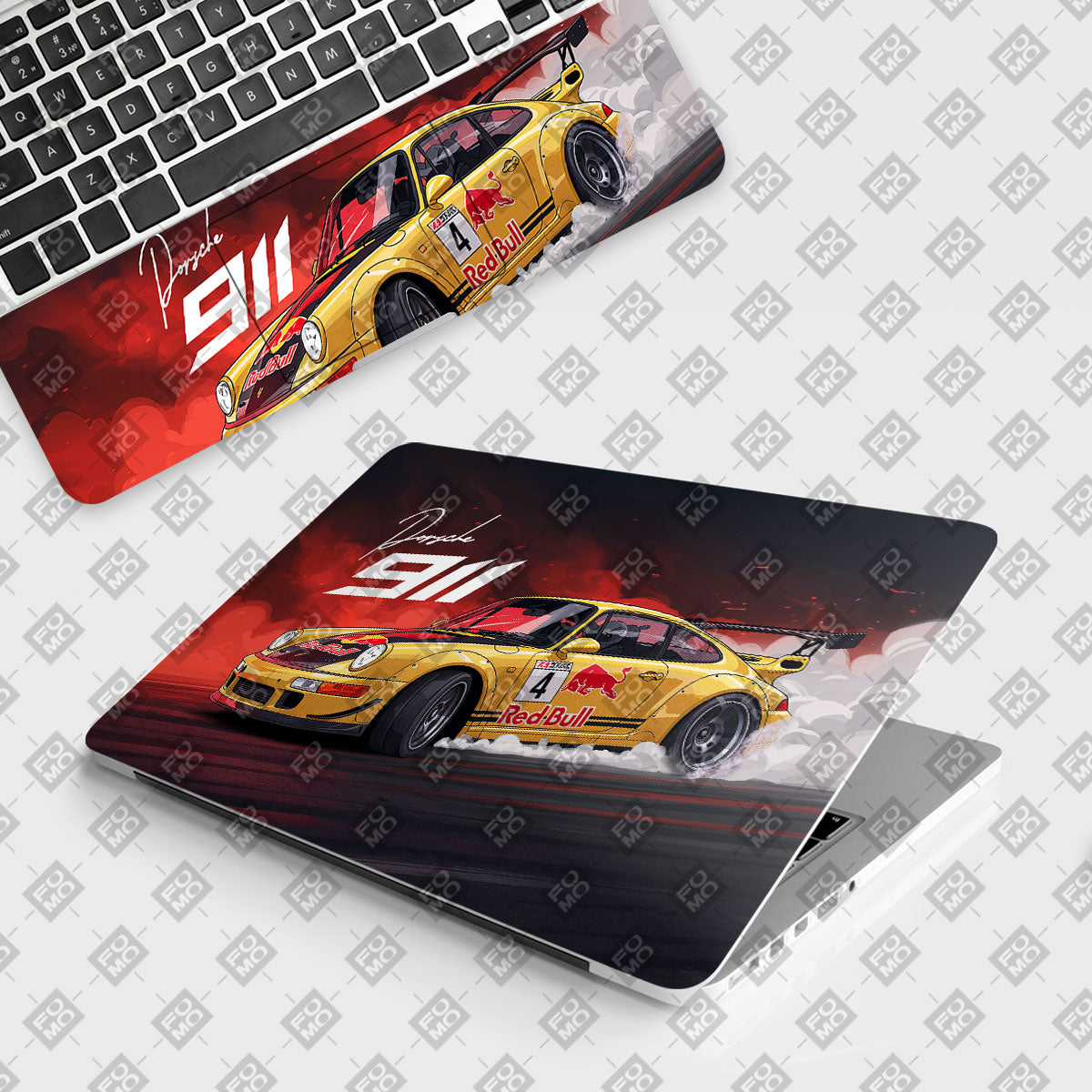 Porsche 911 Red Bull Classic Racer Cars & Bikes Laptop Skin