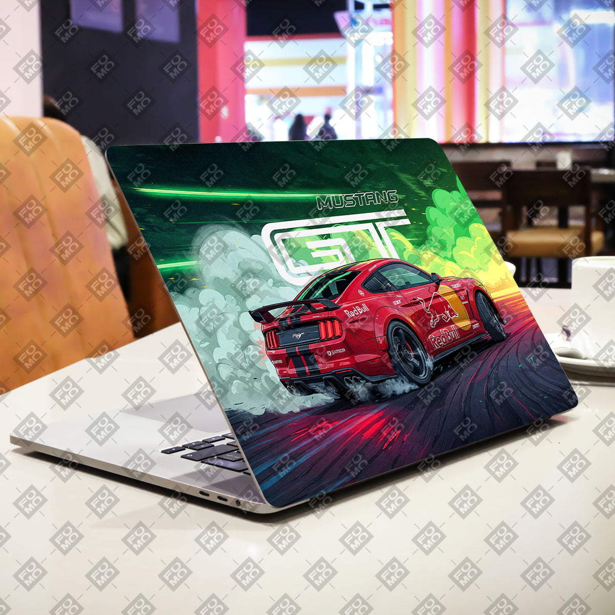 Mustang GT Red Bull Drift Beast Cars & Bikes Laptop Skin