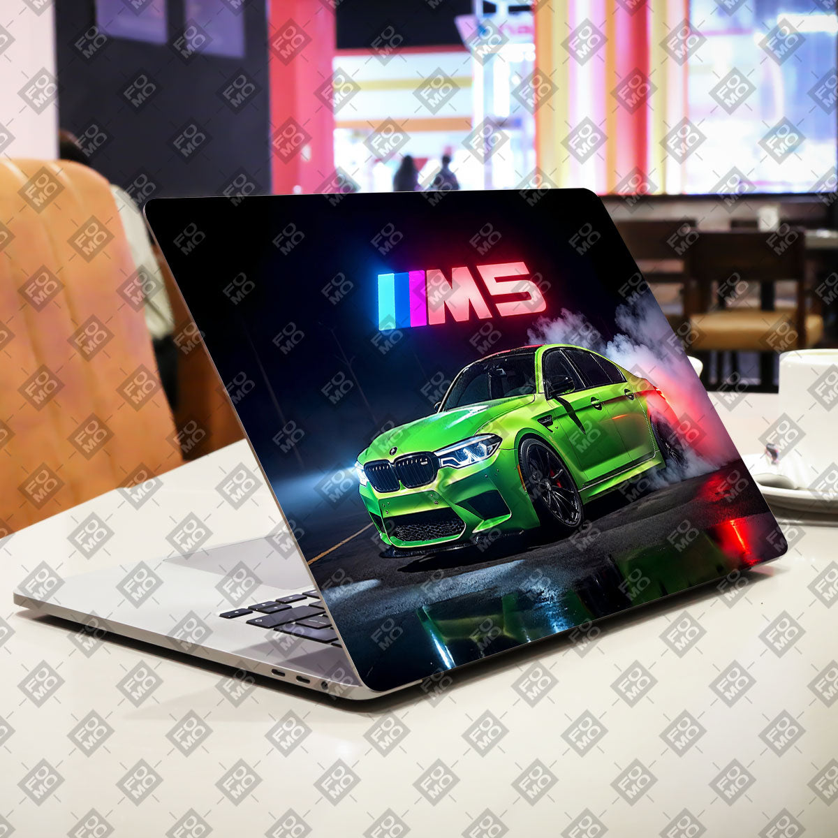 BMW M5 Neon Cars & Bikes Laptop Skin