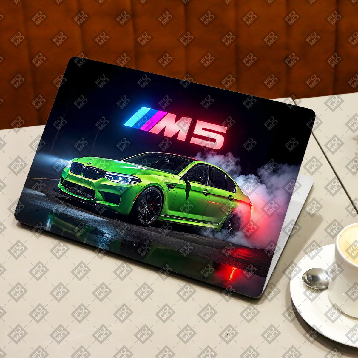 BMW M5 Neon Cars & Bikes Laptop Skin