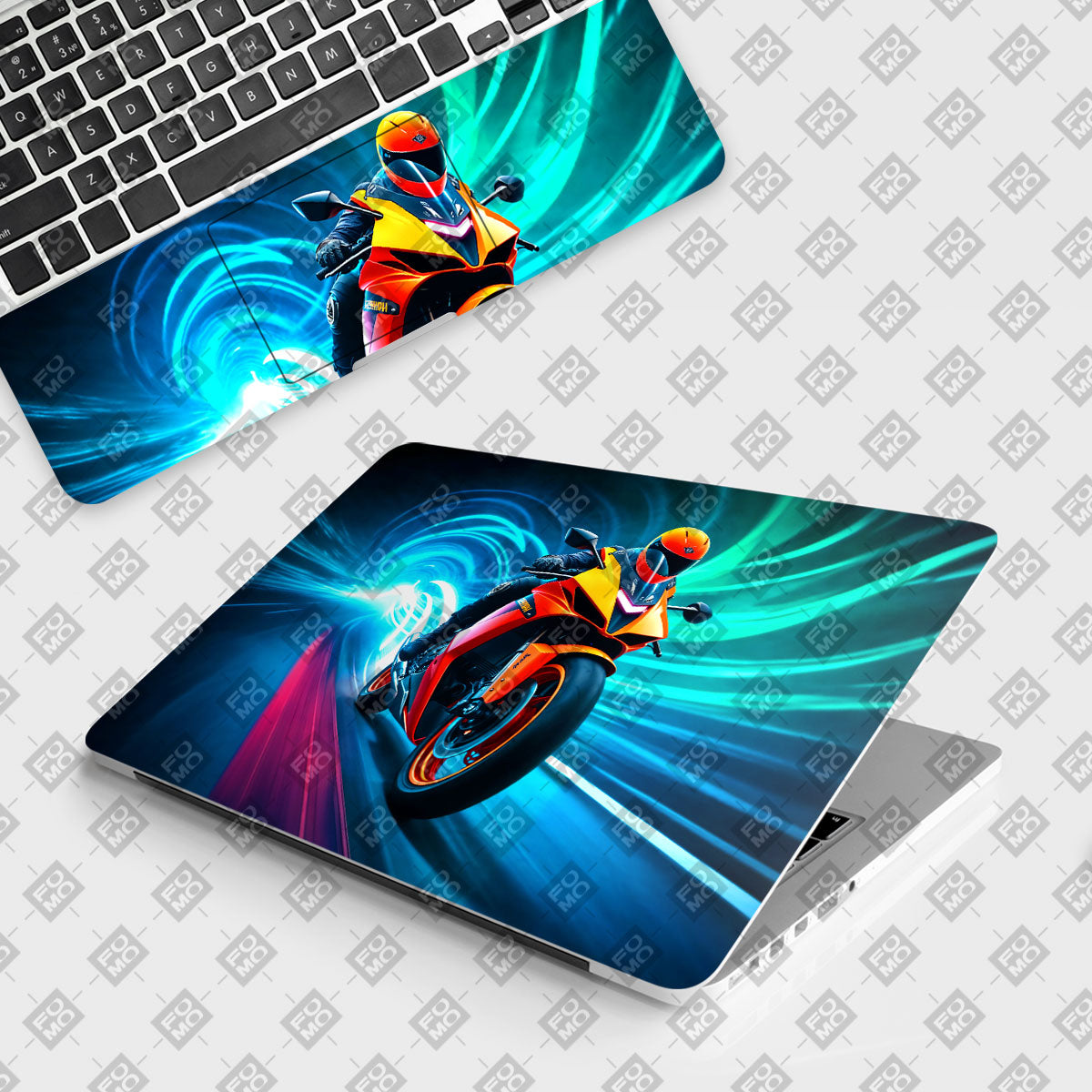 Neon Surge Superbike Cars & Bikes Laptop Skin