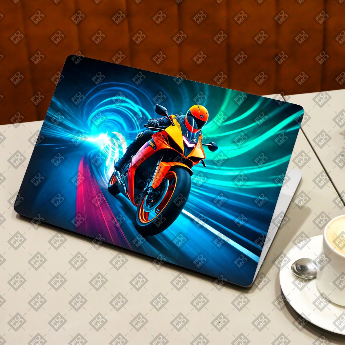 Neon Surge Superbike Cars & Bikes Laptop Skin
