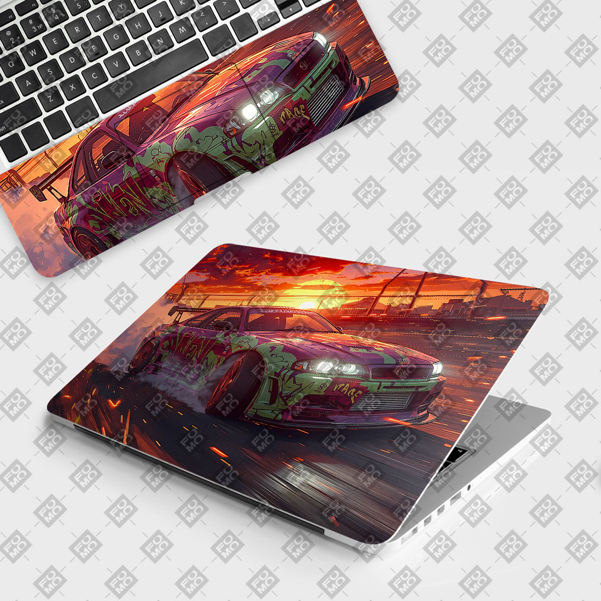Tokyo Drift Vibes Cars & Bikes Laptop Skin