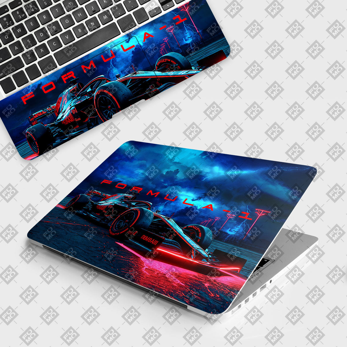 Futuristic Formula 1 Cars & Bikes Laptop Skin