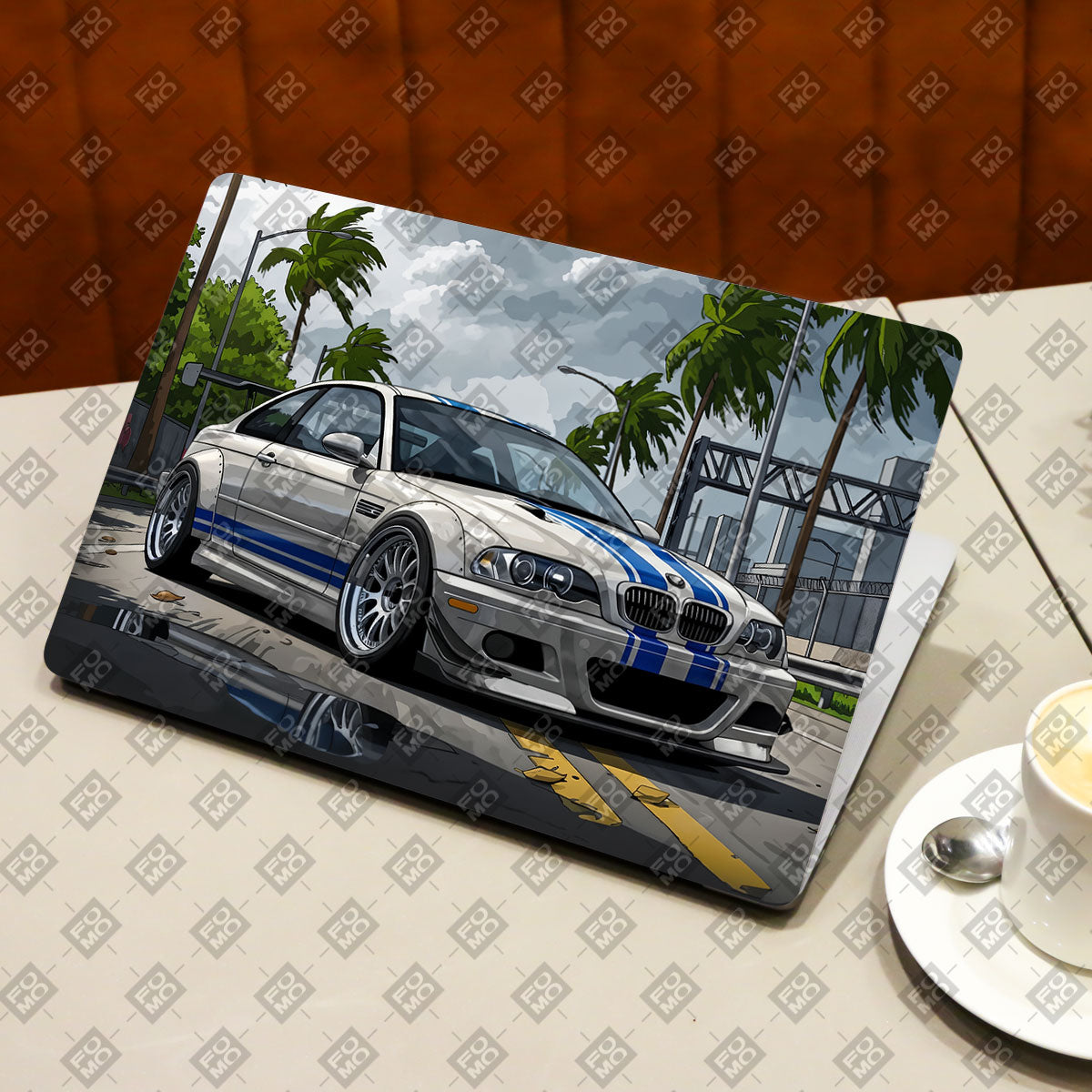 Street Icon BMW E46 Drift Legend Cars & Bikes Laptop Skin